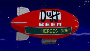 duff,simpsons,signs,sober,season 25,what to expect when barts expecting,duff beer,duff blimp,shop dog