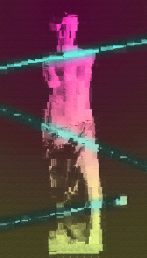 vaporwave,statue,venus,glitch art,pixel8or