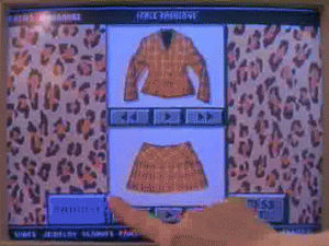 movies,90s,computer,clothes,clueless,outfit,90s movies,alicia silverstone,leopard print,computer screen