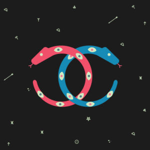 ouroboros,snake,loop,blue,red,eye,after effects,2d animation,ae,stroke
