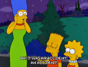 bart simpson,marge simpson,lisa simpson,episode 4,angry,upset,season 11,accident,oh no,11x04,credit to maker