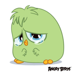 angry birds,sad,cute,cry,crying,angry birds movie,imessage,hatchlings,stickers,ios 10