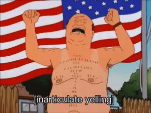 usa,king of the hill,inarticulate yelling,yelling,america,murca