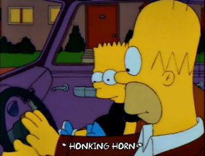 season 3,homer simpson,bart simpson,episode 22,bored,annoying,3x22,honking