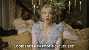 another period,funny,laughing,comedy central,riki lindhome,roller skates,beatrice bellacourt,bellacourt,look i got new foot bicycles