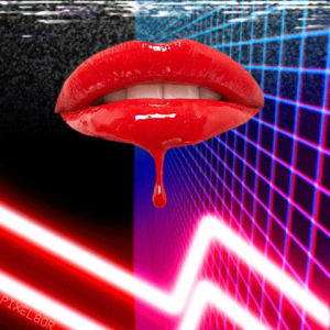 vaporwave,80s,pop,pixel8or,lipstick,lipgloss,endless,grid,loop,vhs,makeup,1980s,neon,lips