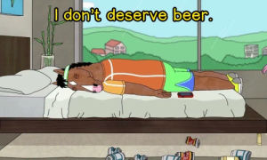 beer,running,drinking,bojack horseman