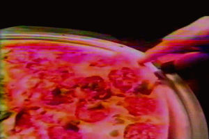 vaporwave,aesthetic,80s,pizza,ad,slice,pizzthetic