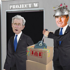 chris timmons,george w bush,all of presidents,animation,science,electric,electricity,clone,copy,dubya