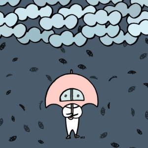 illustration,2d animation,rainy,socially awkward,munji party,mjisworking,mj jang