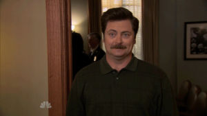 erection,semi,happy,excited,parks and recreation,ron swanson