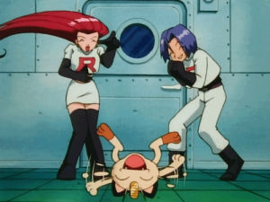 team rocket,meowth,anime,pokemon,s02e03