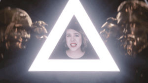 geometric,electric love,lovey,woman,babe,sing,lipstick,triangle,shine,serena ryder