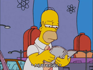 homer simpson,episode 3,season 14,confused,reading,14x03,not sure