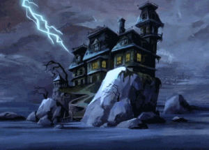 lightning,haunted house,scooby doo