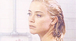 amber heard,movies,blonde,serious,female,wet