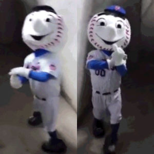 baseball,middle finger,fuck you,mascot,fuck off,loop,nyc,mets,rude,flip the bird,go mets,tony t,mr met