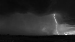 black and white,landscape,lightning,thunderstorm