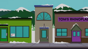 store,snow,mountains,buildings
