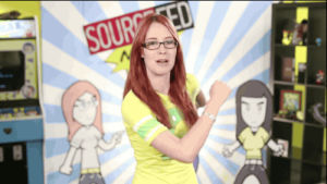 smile,excited,happy dance,sourcefed,meg turney,sourcefednerd
