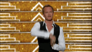neil patrick harris,excited,happy,dancing,emmys 2013