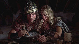conan the barbarian,fantasy,sandahl bergman,soup,movie,film,80s,arnold schwarzenegger,1982,sword and sorcery