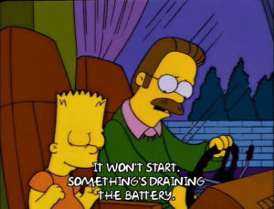 homer simpson,season 6,bart simpson,cooking,ned flanders,driving,episode 25,r,6x25