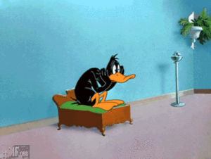 daffy duck,reaction,loony toons