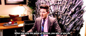 game of thrones,parks and recreation,ben,iron throne