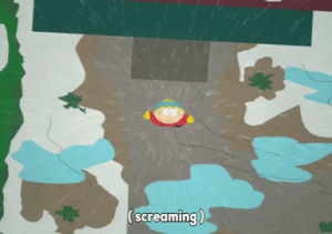eric cartman,snow,raining,puddle