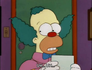 season 3,sad,episode 6,krusty the clown,reading,3x06,krusty the klown
