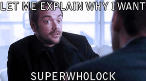 superwholock,crowley,supernatural,not sure what it measn,god said adam and eve not adam and achieve