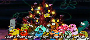 spongebob christmas,happy holidays,christmas,holiday,christmas eve,merrychristmas,sponebob,santas coming,musesandlovelydays