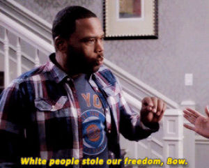 white people,freedom,blackish,anthony anderson,andre johnson,rainbow johnson,slavery