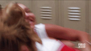 fighting,glee,reactions,fight,gtfo,push,shove