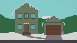 garage,snow,house,mountains