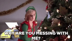 zooey deschanel,will ferrell,elf,christmas movies,why are you messing with me