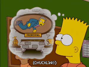 bart simpson,episode 17,laughing,season 15,giggling,15x17,chuckling,daydreaming