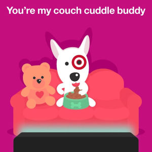 netflix and chill,unicorn,target run,cuddle,love you,cuddle buddy,hearts,binge watch,tv,funny,love,happy,dog,fun,yes,show,yeah,rainbow,like,magic,watch,jumping,yay,valentine,shopping,shows,couch,basket