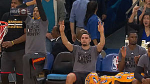 klay thompson,basketball,nba,golden state warriors,three,awesome nba moments