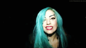 lady gaga,artpop,animation,kiss,kissing,applause,blue hair,stefani germanotta,blue hairs,hand clap