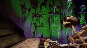halloween,skeleton,piano