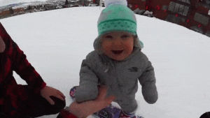 happy,cute,baby,snow,aww,ski,awww,ski baby