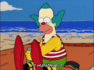 feet,season 12,episode 3,beach,drinking,krusty the clown,12x03,thermos