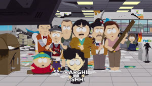angry,eric cartman,mad,randy marsh,store,weapons,violent,goth kids