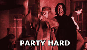 severus snape,party hard,harry potter,dumbledore