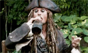 drinking,alcohol,jack sparrow,pirates of the caribbean,alcoholic,cheers,rum,johnny depp,movies,happy hour,drinking rum