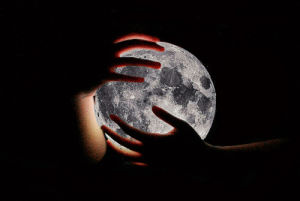 moon,moon in hands,hipster