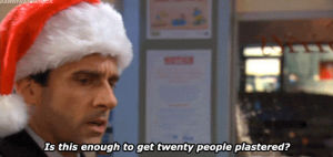 holiday party,drunk,wasted,tv,funny,party,christmas,the office,drinking,dunk,scene,quotes,vodka,handles,christmas party,plastered