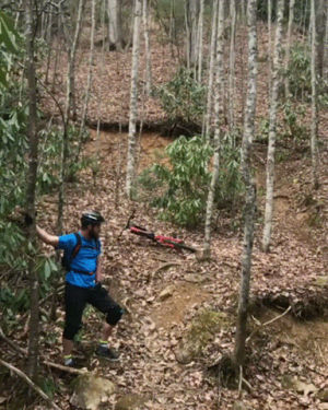 bike,fail,woods,stream